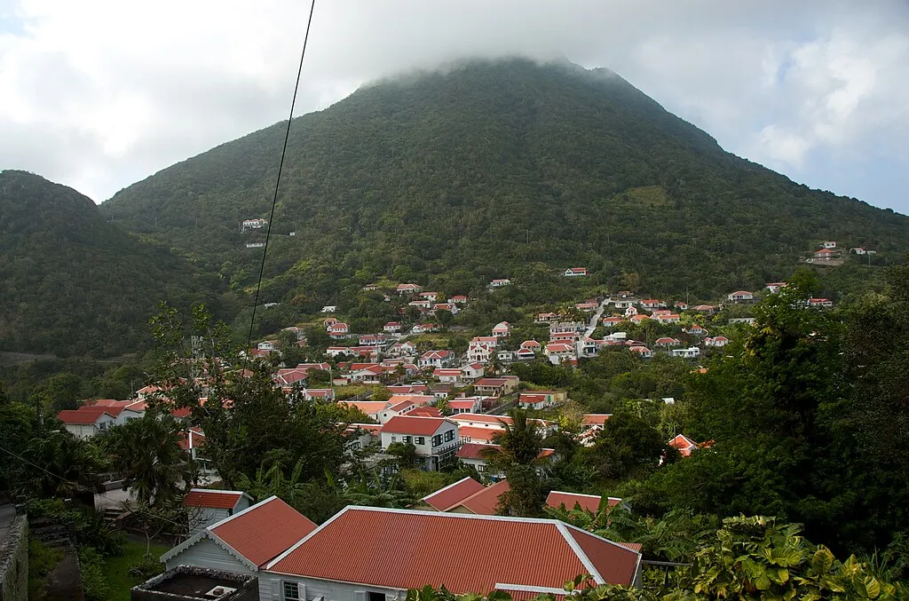 1024px View over Windwardside and Mt Scenery Saba