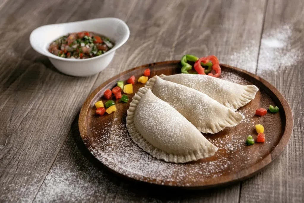 Close Up of Empanadas on Plate