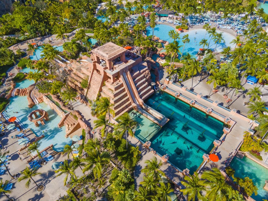 Mayan Temple waterslide at Atlantis Bahamas