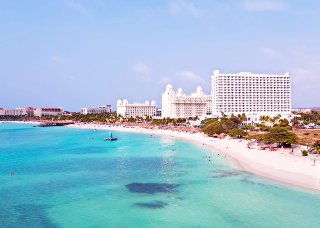 palm beach aruba aerial